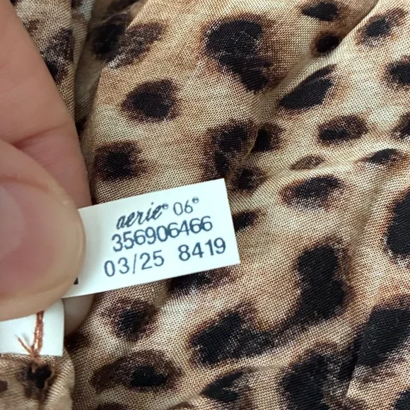 Aerie Party Pant Leopard Print Wide-Leg Flowy Pants XL - Picture 11 of 12